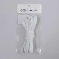 Шнурки для обуви, пара, плоские, 8 мм, 110 см, белые