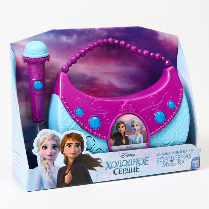 Музыкальный микрофон-сумочка &laquo;Холодное cердце&raquo;, звук, свет МИКС