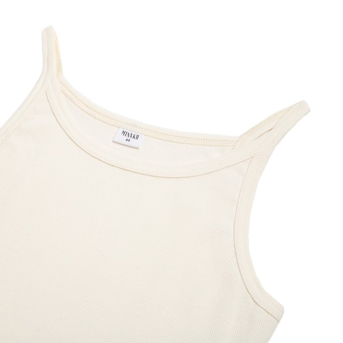 Майка укороченная женская MINAKU: Basic line цвет экрю, р-р 44 Майка укороченная женская MINAKU: Basic line цвет экрю, р-р 44