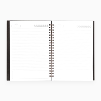 Ежедневник в мягкой обложке А5, 60 л. На скрытом гребне "Черный"