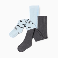 Набор колготок Крошка Я Dino, рост 74-80 см, голубой/т.серый Набор колготок Крошка Я Dino, рост 74-80 см, голубой/т.серый