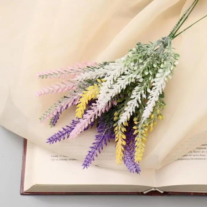 Букет искусственный &laquo;Трава пирамидальная&raquo;, с напылением, 18 см, МИКС