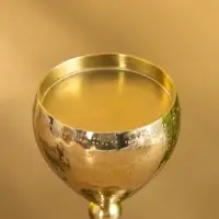 Подсвечник "Песочные часы" алюминий 8,5х19 см, цв. золото