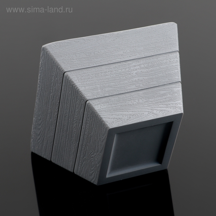 Кашпо пластиковое для цветов &laquo;Дощатое&raquo;, 250 мл, цвет серый