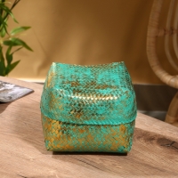 Корзинка плетеная "Голден мини" 19х19х14 см, голубой