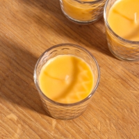 Свеча ароматическая в стакане (набор 3 шт) по 50 мл, 10 ч, 32 гр, МОЛОКО-МЁД