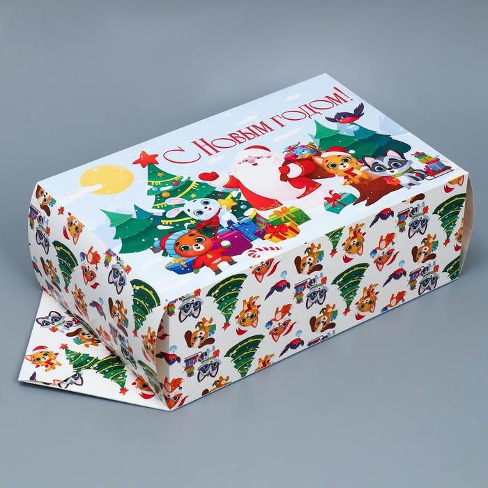 Подарочная коробка - конфета новогодняя складная &laquo;Новый год&raquo;, 14 х 22 х 8 см, Новый год