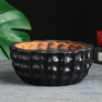 Фигурное кашпо &laquo;Соты&raquo; 0,8 л/ 16,5х16,5 cм черное