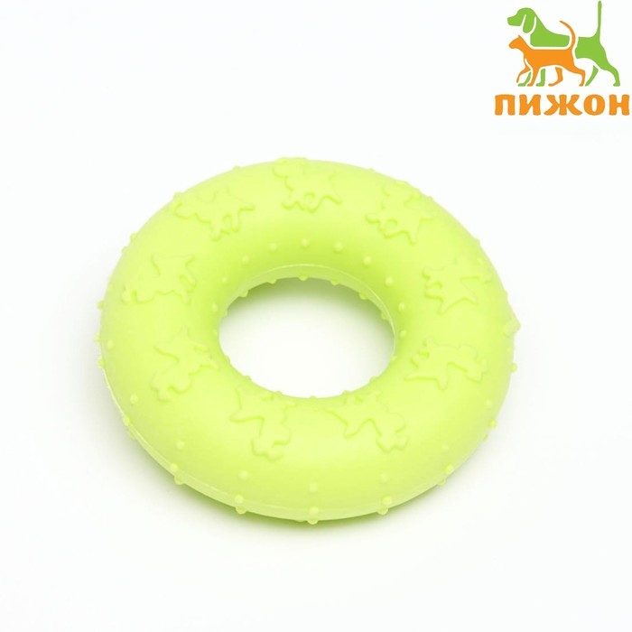 Игрушка жевательная "Пончик", 7 см, жёлтая