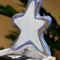 Календарь настольный &laquo;Морская звезда&raquo;, 10.5&times;5.5&times;18 см, дерево, золотисто-синий