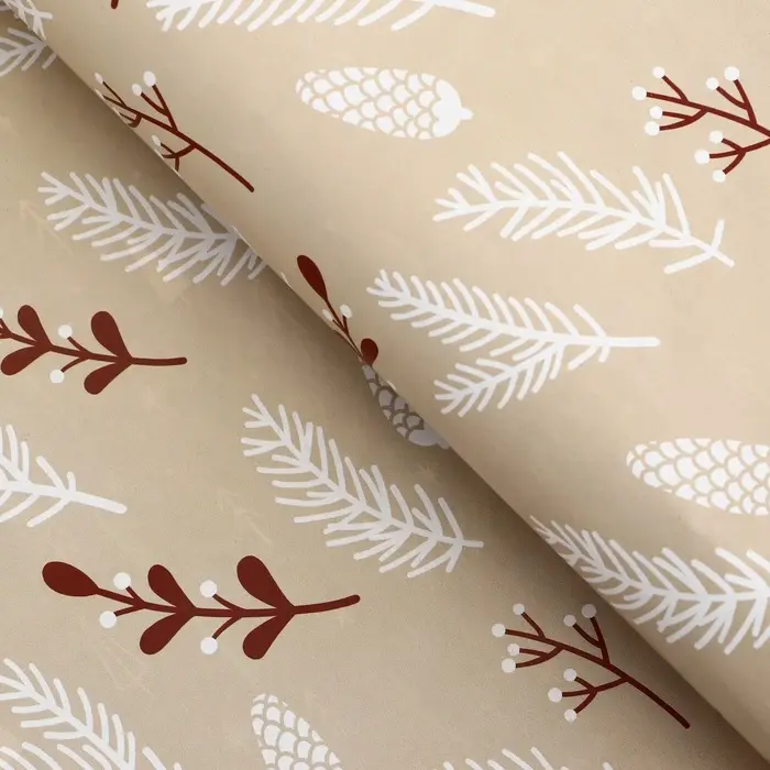 Бумага упаковочная новогодняя глянцевая двусторонняя &laquo;Изысканность&raquo;, 50&times;70 см