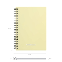 Тетрадь А6 на спирали, 80 листов в клетку, ErichKrause Pastel, пластиковая обложка, блок офсет 100% белизна, МИКС