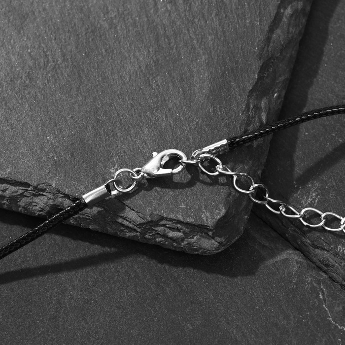 Кулон мужской &laquo;Пуля&raquo; с черепом, цвет чернёное золото на чёрном шнурке, 45см