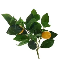 Цветы искусственные "Ветка лимона" d-5 см 44 см, жёлтый