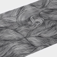 Дорожка на стол Доляна &laquo;Матера&raquo;, 150&times;38 см, чёрная