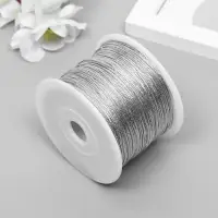 Шнур люрекс 1 мм, 95 м, серебро