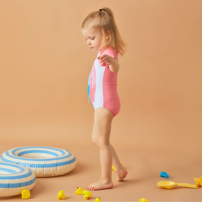 Купальный костюм детский Крошка Я &laquo;Радуга&raquo; рост 86-92 см, розовый