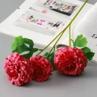 Цветы искусственные "Хризантема волнистая галант" d-8 см 58 см, пыльно-розовый