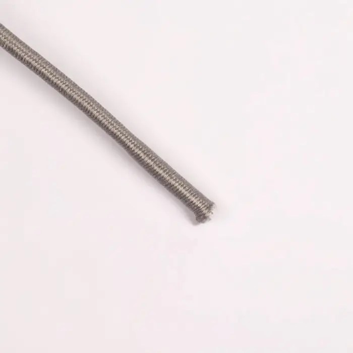 Шнурки для обуви, пара, круглые, с фиксатором, эластичные, d=3 мм, 100 см, серые