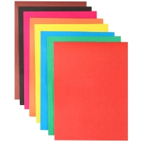 Картон цветной, А4, 8 листов, 8 цветов, немелованный, двусторонний, в папке, 220 г/м&sup2;, Маша и Медведь