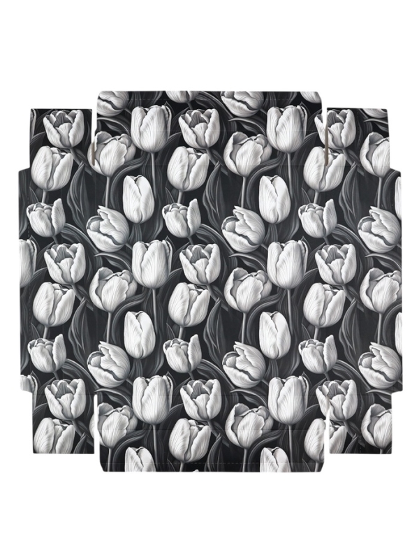 Коробка для цветов с вазой и PVC окнами складная «Чёрно-белая эстетика», 23 х 30 х 23 см Коробка для цветов с вазой и PVC окнами складная «Чёрно-белая эстетика», 23 х 30 х 23 см