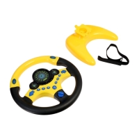 Руль музыкальный "Cупер водитель", свет и звук , работает от батареек В ПАКЕТЕ