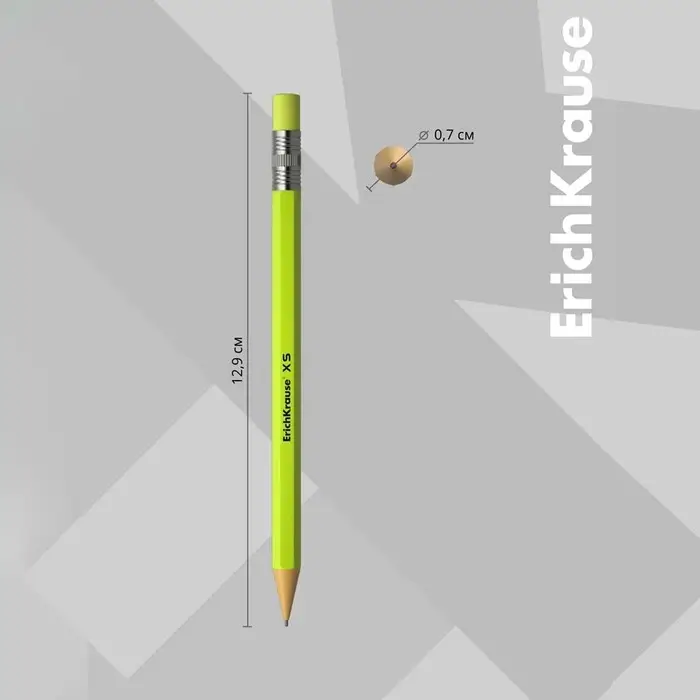 Карандаш механический ErichKrause &laquo;XS&raquo;, 0.5 мм, НВ, в тубусе, МИКС