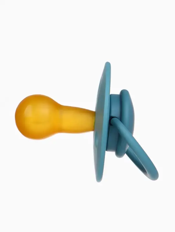 Набор классических пустышек, 2 шт., латекс, серый/серо-синий, в контейнере, от 6 мес., M&B