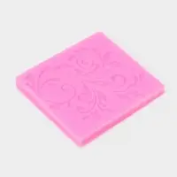 Молд Доляна &laquo;Вензель&raquo;, силикон, 6&times;5.5 см, розовый