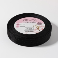 Лента капроновая &laquo;Горох&raquo;, 15 мм, 23 &plusmn; 1 м, цвет чёрный