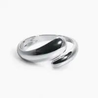 Браслет манжета &laquo;Капля&raquo;, цвет серебро