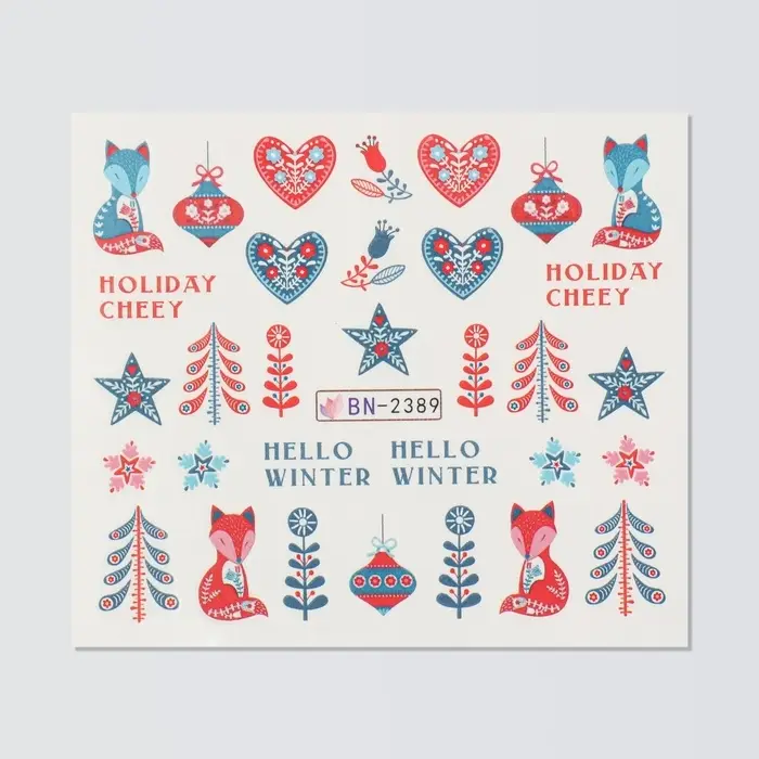 Слайдеры для ногтей &laquo;Hello Winter&raquo;, разноцветные