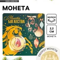 Монета новогодняя сувенирная &laquo;Богатства&raquo;, диам. 2,2 см
