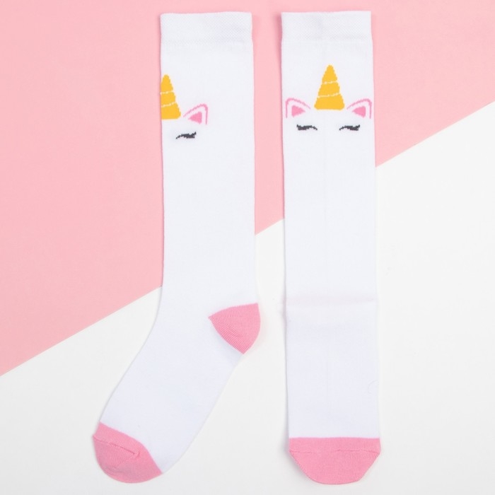 Гольфы детские KAFTAN &laquo;Единорог&raquo;, 18-20 см, цвет белый