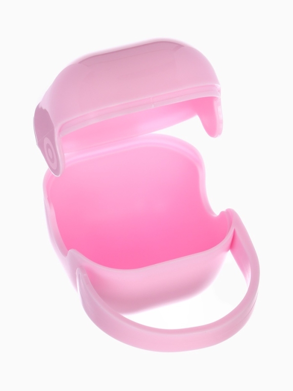 Контейнер для сосок и пустышек &laquo;Счастье здесь&raquo;, цвет розовый, Mum&Baby