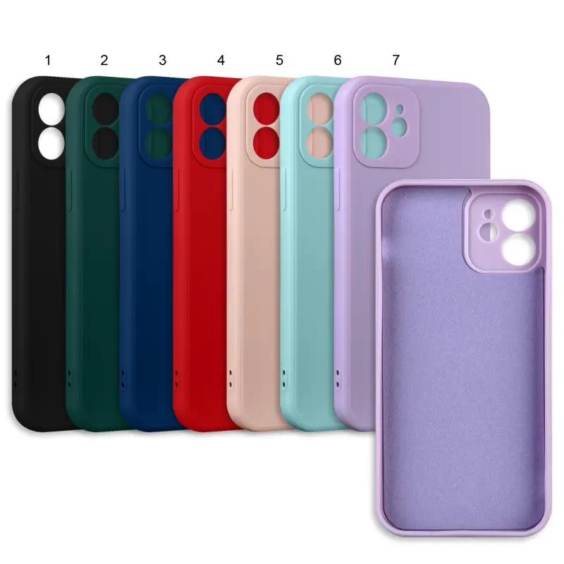 Чехол iPh 12 цветной силикон