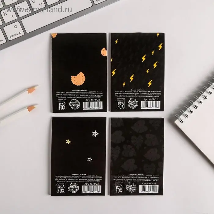 Блокнот А7, 16 л. &laquo;Блокнотики&raquo;, МИКС