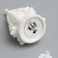 Светодиодная фигура "Елочка белая" 7.1х6.5х12 см, 1 LED, LR44x3(в компл.), свечение тёплое белое