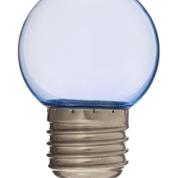 Лампа светодиодная, G45, Е27, 1.5 Вт, для белт-лайта, прозрачная, синяя, набор 10 шт