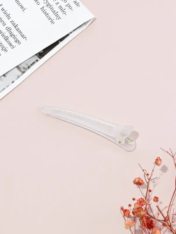 Зажим для волос "Классик матовый" 7,5 см, белый