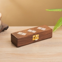 Настольная игра "Домино" 17.5х5,5х4,5 см, дерево шишам, кость