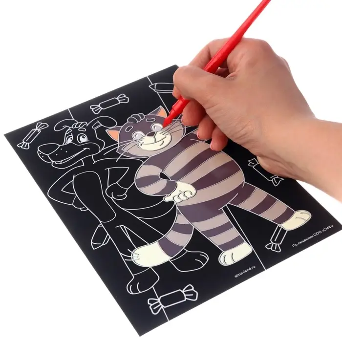 Гравюра детская, со стекой, Простоквашино