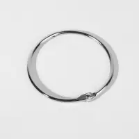 Кольцо для карниза, разъёмное, d=50/56 мм, цвет серебряный