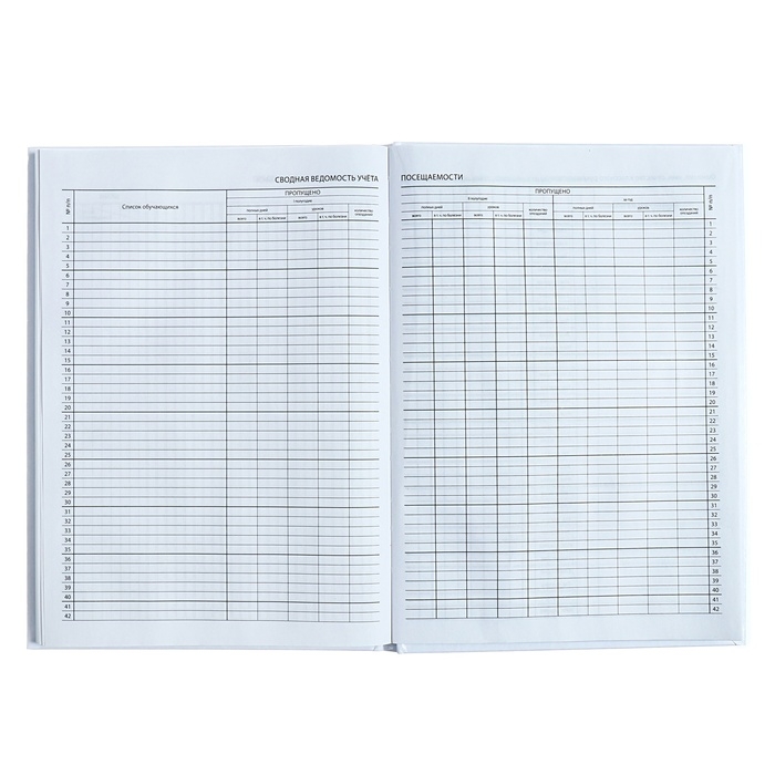 Классный журнал для 1-11 классов А4, 96 листов, твёрдая обложка, белый блок