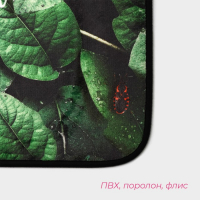 Набор ковриков для ванны и туалета Доляна &laquo;Тропики&raquo;, 3 шт, 50&times;80, 45&times;50, 38&times;43 см