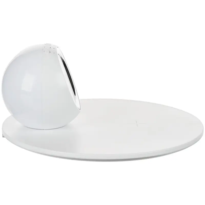 Станция беспроводной зарядки с часами и подсветкой GlobeBee, белая