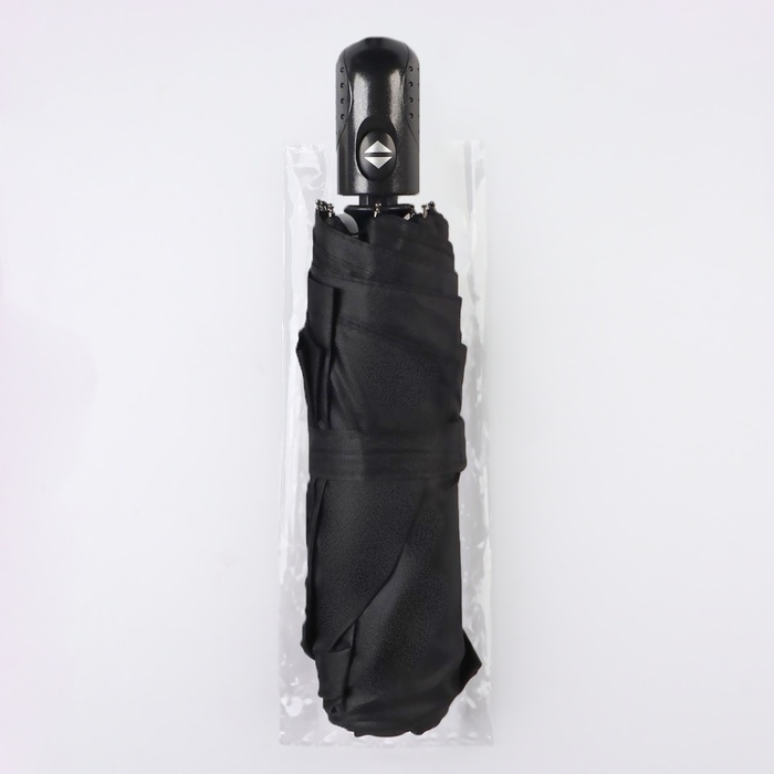 Зонт автоматический «Black», 3 сложения, 8 спиц, R = 48 см, цвет чёрный Зонт автоматический «Black», 3 сложения, 8 спиц, R = 48 см, цвет чёрный