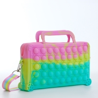 Сумка детская на молнии &laquo;Выбражулька&raquo;, цвет розовый/жёлтый/бирюзовый