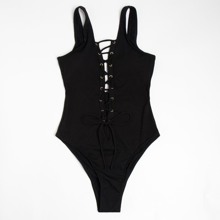 Купальник женский слитный MINAKU однотонный, цвет чёрный, размер 44 Купальник женский слитный MINAKU однотонный, цвет чёрный, размер 44