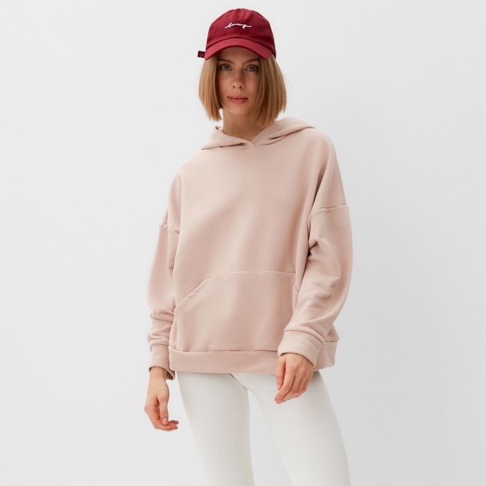 Худи женское MINAKU: Casual Collection цвет бежевый размер 50-52 Худи женское MINAKU: Casual Collection цвет бежевый размер 50-52